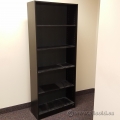 Black 72" 5 Shelf Book Case with Adjustable Shelves